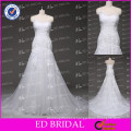 Sparkling Mermaid Lace Bodice Draped Sequins Low Back Wedding Dresses China